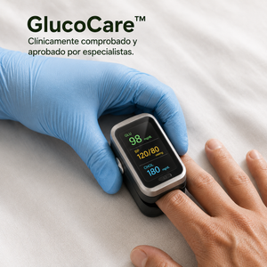 Cuidaré GlucoCare™ Monitor de Sinais Vitais 3 em 1 Sem Agulhas