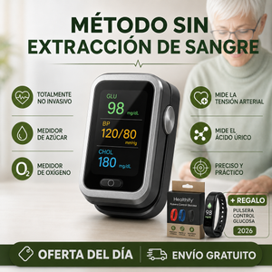 Cuidaré GlucoCare™ Monitor de Sinais Vitais 3 em 1 Sem Agulhas