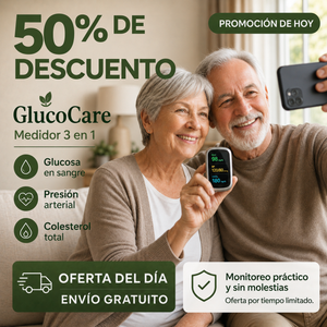 Cuidaré GlucoCare™ Monitor de Sinais Vitais 3 em 1 Sem Agulhas